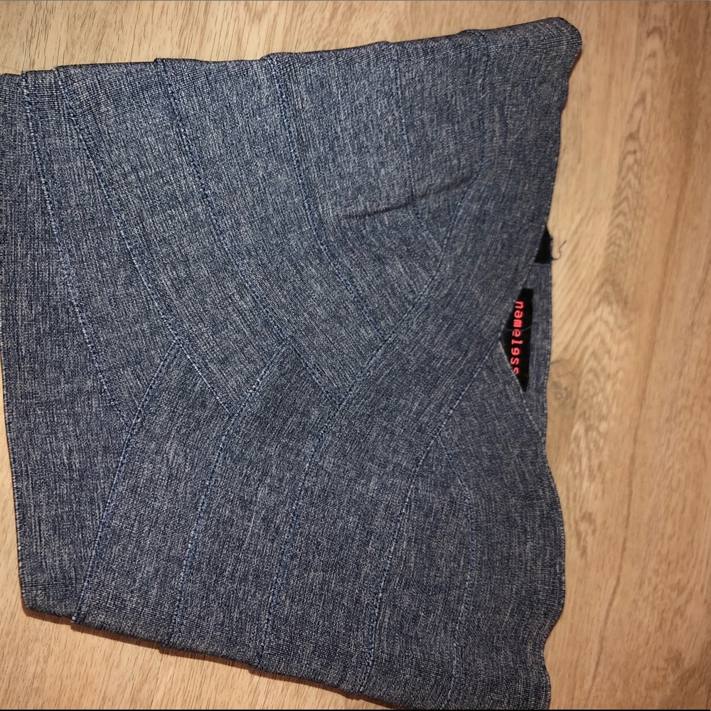 Denim corset style fitted crop top